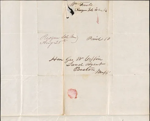 William Towle to George Coffin, 28 August 1847