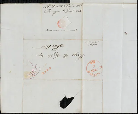 William Pierce to George Coffin, 30 January 1845