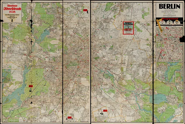 Berlin mit den 20 verwaltungsbezirken