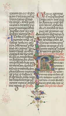 Missale: Fol. 387v: Death represented as a Skeleton with a Sickle