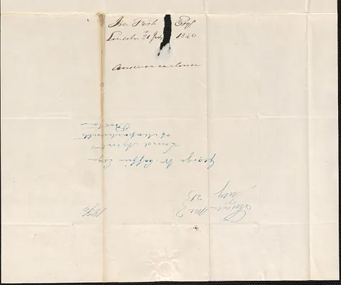 Ira Fish to George Coffin, 21 July 1840