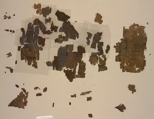Fragments with winged lions in roundels