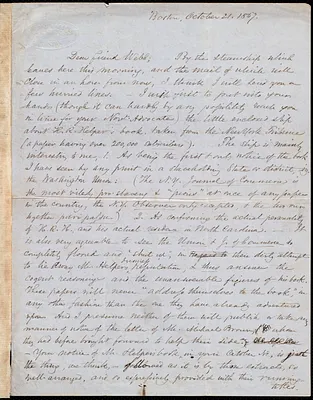 Letter from Samuel May, Boston, to Richard Davis Webb, October 21, 1857