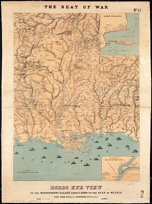 Birds eye view of the Mississippi Valley from Cairo to the Gulf of Mexico