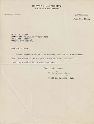 Letters Received to Arthur Roeder [A. Roeder], June 10, 1924