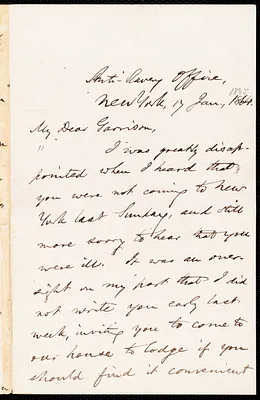 Letter from Oliver Johnson, New York, [N.Y.], to William Lloyd Garrison, 17 Jan[uary], 1865