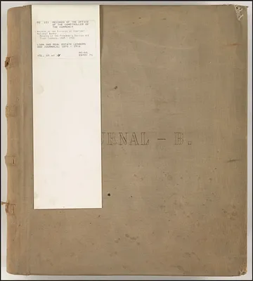 Loan and Real Estate Ledgers and Journals: Journal - B, 1876-1880