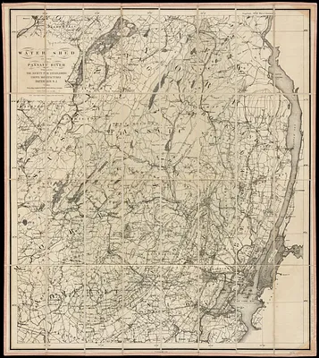 Water shed of the Passaic River
