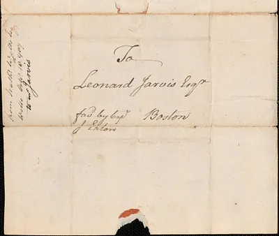 Nathaniel Wells to Leonard Jarvis, 18 October 1787