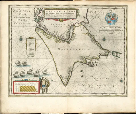 Tabula Magellanica, quâ Tierrae del Fuego, cum celeberrimis fretis a F. Magellano et I. Le Maire detectis novissima et accuratissima descriptio exhibitur
