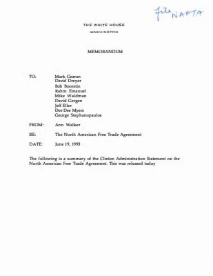 NAFTA [North American Free Trade Agreement]