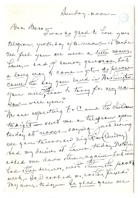 Letter from Madge Gates Wallace to Bess W. Truman