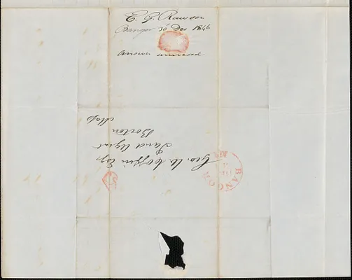 E. G. Rawson to George Coffin, 30 December 1846