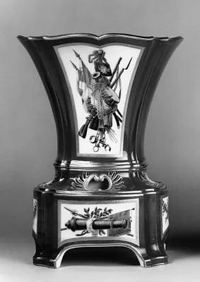 One of a Pair of Vases with Stands (Vase hollandois nouveau ovale)