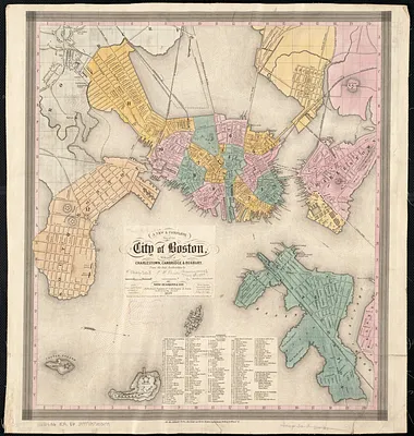 A new & complete map of the city of Boston, with part of Charlestown, Cambridge & Roxbury