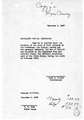 Memorandum from Mary E. Sharpe to Mr. Sanderson