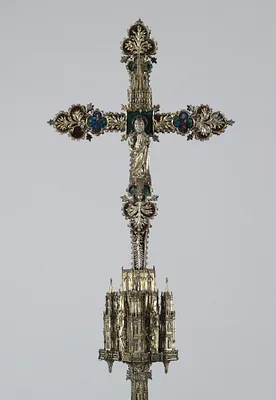 Processional Cross with Crucified Christ and God the Father