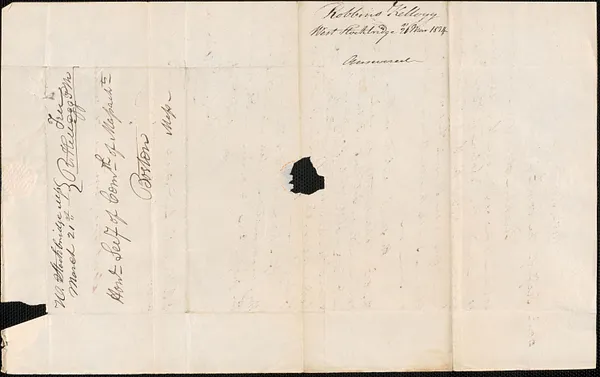 Robins Kellogg to the Secretary of the Commonwealth, 21 March 1834