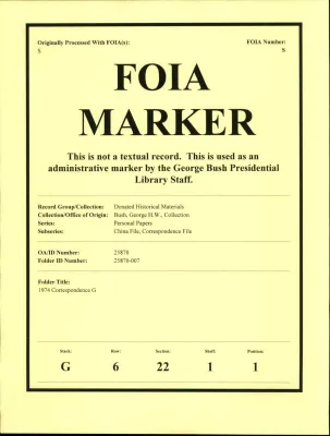 1974 Correspondence G