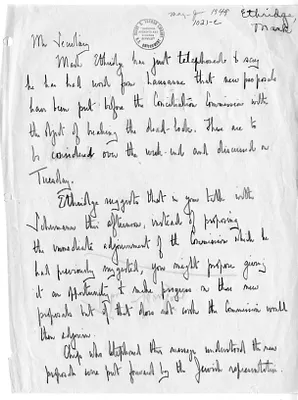 Handwritten Note from Secretary of State Dean Acheson