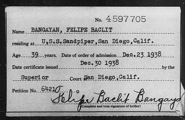 Bangayan, Felipe Baclit - 1938