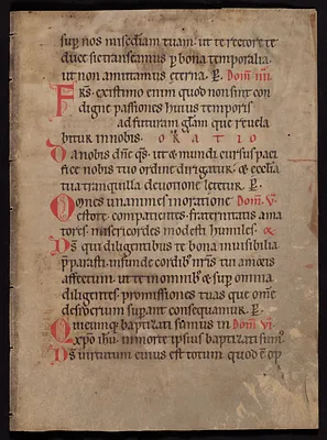 Six leaves from liturgical manuscripts