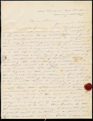 Letter from Debora Weston, New Bedford, [Mass.], to Anne Warren Weston, Jan. 6, 1840, Monday morning