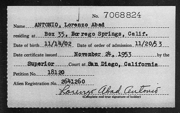 Antonio, Lorenzo Abad - 1953