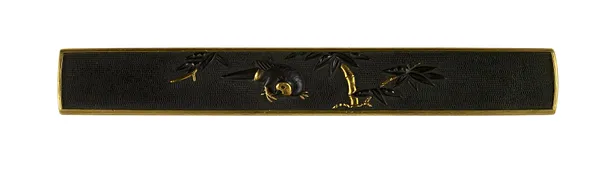 Kozuka with Pheasant Under Bamboo