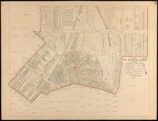 Fire insurance district atlas showing the fire insurance districts of the city of Boston