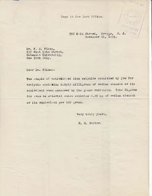 Letters Sent to Dr. F.B. Flinn [Dr. Frederick B. Flinn], November 11, 1925