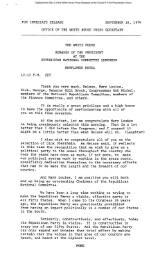 Remarks of the President at the Republican National Committee Luncheon [Ford Speech or Statement]