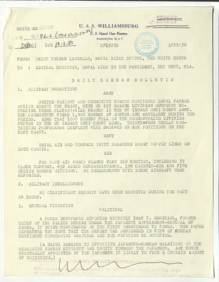 Memorandum, Daily Korean Bulletin