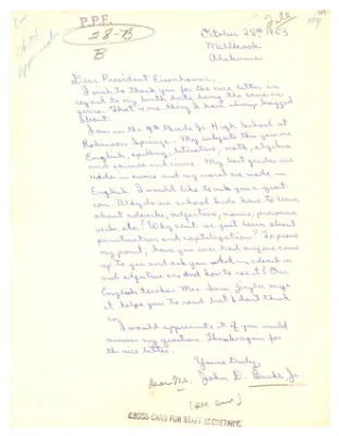 Letter from John D. Burke, Jr. to Dwight D. Eisenhower