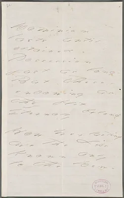 Emily Dickinson, Amherst, Mass., autograph manuscript poem: Dominion lasts until obtained, 1873