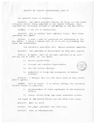 Minutes of Meeting of Foreign Secretaries