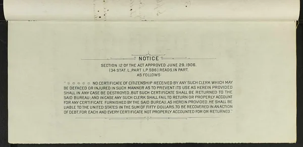 Certificate Numbers 494691 - 494700, 1915