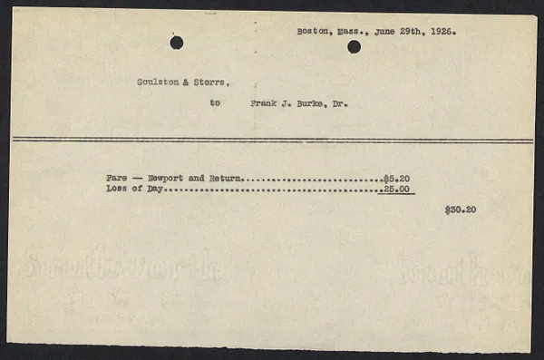 Herbert Brutus Ehrmann Papers, 1906-1970. Sacco-Vanzetti. Correspondence of HBE, junior counsel for the defense, June 29 - July 14, 1926. Box 15, Folder 12, Harvard Law School Library, Historical & Special Collections