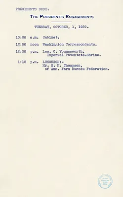The President's Engagements Calendar