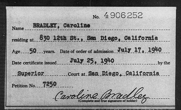 Bradley, Caroline - 1940