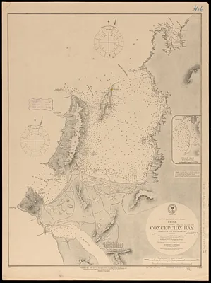 South America-- west coast, Chile, Concepcion Bay