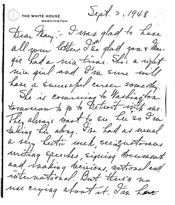 Letter from Harry S. Truman to Mary Jane Truman