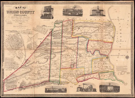 Map of Union County, Pennsylvania