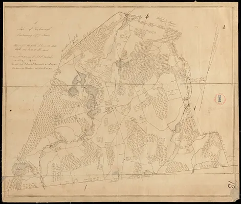 Plan of Foxborough made by John M. Everett, dated 1830
