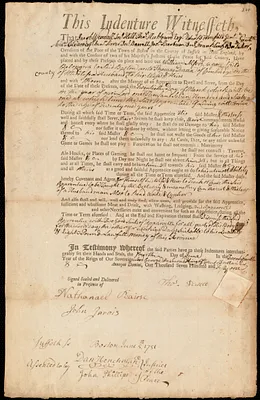 William Alford indentured to apprentice with Thomas Dana of Cambridge, 14 June 1751
