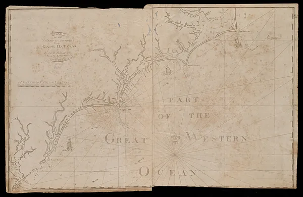 Chart of the coast of America from Cape Hateras to Cape Roman