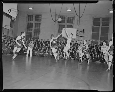 Basketball game, ca. 1940-1941