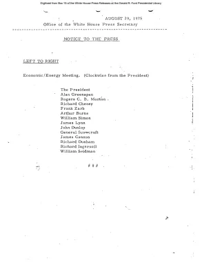 Economic/Energy Meeting [Meeting Attendee List]