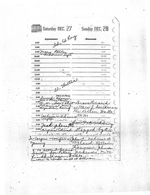Lyndon Johnson's 1958 Desk Diary, beginning 12/27/1958