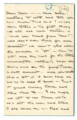 Letter from Christine Wallace to Bess W. Truman